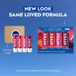 NIVEA Lip Care, Fruity Tinted Lip Balm Selection Pack, Cherry, Strawberr... - Image 3