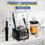 CRANDDI Industrial Blender, 2200W Countertop Blenders with Detachable S... - Image 3