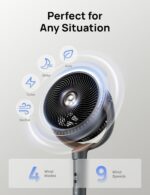 Dreo Fan for Bed room, 120° Oscillating Standing Followers, Quiet Ground Fan ... - Image 4