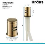 KRAUS Dishwasher Air Hole in Brushed Brass, KAG-1BB - Image 4