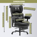 Efomao Massive and Tall Workplace Chair with Footrest – Excessive Again Laptop Ch... - Image 3