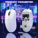 ATTACK SHARK X11SE Extremely-Gentle Wi-fi Gaming Mouse,Tri-Modes BT5.2/T... - Image 6