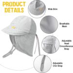 Child Solar Hat with Breathable Mesh, UPF 50+ Cotton Adjusrtable Unisex T... - Image 4