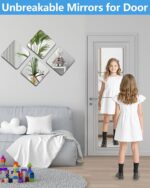 Unbreakable Mirror Tiles Self Adhesive,4PCS 8”x8” Toddler Mirror for C... - Image 4