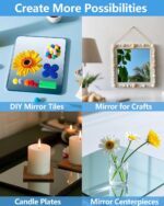 Unbreakable Mirror Tiles Self Adhesive,4PCS 8”x8” Toddler Mirror for C... - Image 5