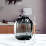 Black Gray Glass Vase for Flowers,Darkish Gray Bud Tall Glass Vases,H-8.0... - Image 4