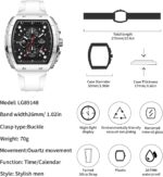 Mens Watches,Distinctive Rectangular Quartz Analog Watch,Out of doors Sports activities Mul... - Image 9