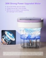 16L Moveable Washing Machine, Foldable Small Washer with Spin Basket L... - Image 4