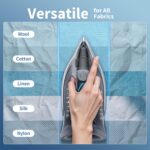 1700W Steam Iron for Garments, Burst of Steam, Auto shutoff, Self-Clear... - Image 5