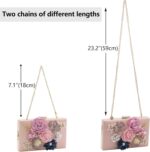 Milisente Night Bag for Girls, Flower Wedding ceremony Night Clutch Purse B... - Image 5