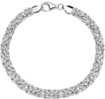 Miabella Italian 925 Sterling Silver Byzantine Bracelet for Girls, Han... - Image 3