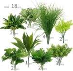 18Pcs Out of doors Synthetic Boxwood UV Resistant Pretend Stems Crops, Fake ... - Image 3