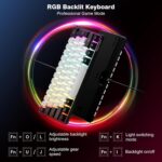 Snpurdiri 60% Wired Gaming Keyboard, 61 Keys RGB Backlit Extremely-Compact... - Image 3