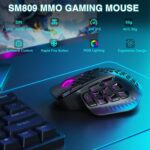 SM809 Professional Wi-fi MMO Gaming Mouse with 9 Aspect Buttons,24000 DPI,Journey... - Image 3
