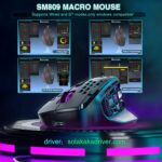 SM809 Professional Wi-fi MMO Gaming Mouse with 9 Aspect Buttons,24000 DPI,Journey... - Image 5