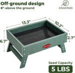Kingsyard Floor Fowl Feeder for Outside - Recycled Plastic Platform ... - Image 4