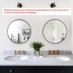 Fabuday Black Circle Mirror for Wall 20 inch - Spherical Mirrors for Bathr... - Image 3
