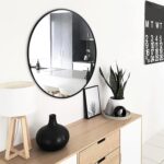 Fabuday Black Circle Mirror for Wall 20 inch - Spherical Mirrors for Bathr... - Image 5
