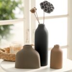 Ceramic Vase Set of three,Flower Vase Residence Decor,Fashionable Farmhouse Decor, P... - Image 4