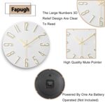 Faupugh Wall Clock Battery Powered 12 inch Silent Wall Clock, Exquisit... - Image 5