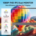 Moveable Monitor 15.6" Foldable Twin Display screen | Plug & Play for PC/Andro... - Image 3