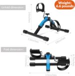 Folding Pedal Exerciser Mini Train Bike Beneath Desk Bike Pedal Exerc... - Image 7