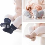 Child Crew Socks,Grips Combed Cotton Socks Toddler Non-Skid for Women,B... - Image 3