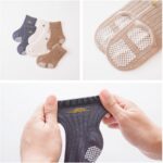 Child Crew Socks,Grips Combed Cotton Socks Toddler Non-Skid for Women,B... - Image 4