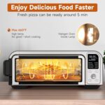 8 in 1 Digital Toaster Oven Air Fryer Combo with Contact Panel and 12 In... - Image 6