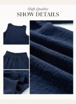 Dokotoo Pants Units Girls 2 Piece Outfits Sleeveless Spherical Neck Tank To... - Image 4