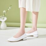 hash bubbie Ladies's Loafers Slip on Sneakers Chunky Low Block Heels Shut... - Image 9