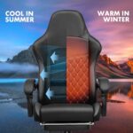 GTPLAYER Gaming Chair, Excessive Again Leather-based Laptop Sport Chair with Foot... - Image 6
