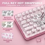 YUNZII X98 QMK/VIA Wi-fi Mechanical Gaming Keyboard with Knob,Tri-M... - Image 4