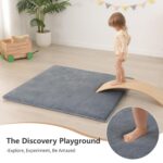 Child Play Mat for Flooring,1.3" Thick Elasti-Foam 50"×50" Playpen Mat for... - Image 3