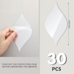 Weysat 30 Pcs Mirror Wall Stickers Decor Acrylic 3D Tear Drop Decorati... - Image 3