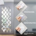 Weysat 30 Pcs Mirror Wall Stickers Decor Acrylic 3D Tear Drop Decorati... - Image 4