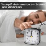 Small Analog Journey Alarm Clock, Battery Operated Clock, Quieter Bedsi... - Image 5