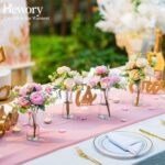 Hewory Glass Bud Vases for Centerpieces - Clear Small Flower Vase Set ... - Image 3