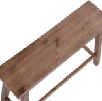Boraam Sonoma Saddle Bench, 24-Inch, Barnwood Wire-Brush, Mannequin:75025 - Image 6