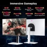 KTC 27 Inch White Gaming Monitor 300Hz/320Hz, QHD 1440P Quick IPS Compu... - Image 3