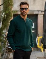 COOFANDY Mens Quarter Zip Pullover Slim Match Knit Sweater Light-weight M... - Image 5