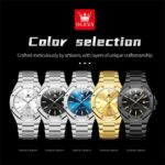 OLEVS Watches for Males Gown Stainless Metal Huge face Waterproof Luxurious... - Image 4