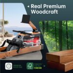 PASYOU Water Rowing Machines for Dwelling Oak Wooden Foldable Rower Machine ... - Image 3
