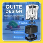 CRANDDI Industrial Quiet Blender, 2200 Watt Skilled Countertop Bl... - Image 4