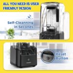 CRANDDI Industrial Quiet Blender, 2200 Watt Skilled Countertop Bl... - Image 5