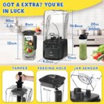 CRANDDI Industrial Quiet Blender, 2200 Watt Skilled Countertop Bl... - Image 6