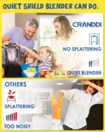 CRANDDI Industrial Quiet Blender, 2200 Watt Skilled Countertop Bl... - Image 7