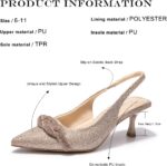 FUNKYMONKEY Girls's Slingback Pumps Sneakers, Elastic Strap Pointed Toe Ok... - Image 5