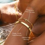 Gold Bracelets for Ladies Non Tarnish, 14K Gold Plated Chunky Cuff Brac... - Image 5