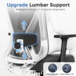 COMHOMA Ergonomic Workplace Chair Massive and Tall Gaming Chair with Footrest... - Image 4
